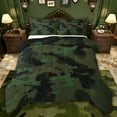 thumbnail image 1 of jejeloiu Green Camo Camouflage Twin Comforter Sets,Farmhouse Rustic Bedding Set For Teens Kids Reversible 2-Piece, 1 of 8