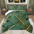 thumbnail image 1 of jejeloiu Green Monstera Leaf Twin Comforter Sets,Tropical Botanical Plant Bedding Set For Men Women 2-Piece, 1 of 8
