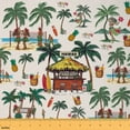 thumbnail image 1 of jejeloiu Green Tropical Coconut Fabric by the Yard 1 Yard,Hawaii Beach Holiday Home Decor Fabric by the Yard,Summer Pineapple Drinks Sewing Fabric For Girls Boys,Super Cozy Room Decor, 1 of 6