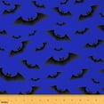 thumbnail image 1 of jejeloiu Halloween Bat Fabric by the Yard 1 Yard,Trick Or Treat Home Decor Fabric by the Yard,Deepblue Black Sewing Fabric For Children,Microfiber Bedroom Decor, 1 of 6