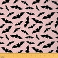 thumbnail image 1 of jejeloiu Halloween Bat Fabric by the Yard 10 Yards,Trick Or Treat Room Decor Fabric by the Yard,Lightpink Black Sewing Fabric For Children,Microfiber Bedroom Decor, 1 of 1
