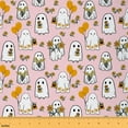 thumbnail image 1 of jejeloiu Halloween Funny Ghost Fabric (5 Yards),Country Floral Lightpink White,Microfiber Sewing Decor, 1 of 1