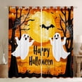 thumbnail image 1 of jejeloiu Happy Halloween Black Out Curtains,Cute Cartoon Ghost Curtains Pack of 2 (42x63 Each),Kawaii Pumpkin Lantern Bedroom Curtains For Boy Girl,Breathable Home Decor, 1 of 6