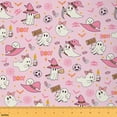 thumbnail image 1 of jejeloiu Happy Halloween Fabric by the Yard 1 Yard,Cute Ghost Home Decor Fabric by the Yard,Pink Witch'S Hat Sewing Fabric For Children,Luxury Bedroom Decor, 1 of 6