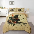 thumbnail image 1 of jejeloiu Happy Halloween Queen Comforter Set,Chic Witch'S Hatcat Bedding Sets,Rustic Flower Floral Bedding Comforter Set For Children,Lightweight Room Decor Reversible,3 Pieces, 1 of 7