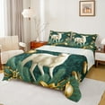 thumbnail image 1 of jejeloiu Happy New Year Bed Sheets,Green Christmas Tree King Sheets,Gold Balls Bowtie Sheet Set For Teens,Microfiber Bedroom Decor,4pcs, 1 of 7
