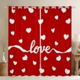 thumbnail image 1 of jejeloiu Happy Valentins'S Day Black Out Curtains,Cartoon Heart Print Curtains Pack of 2 (42x63 Each),Red White Bedroom Curtains For Girls,Super Cozy Room Decor, 1 of 6