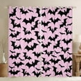 thumbnail image 1 of jejeloiu Horror Bats Blackout Curtains Set of 2 (52x84 Each),Happy Halloween Window Curtains,Pink Black Curtains and Drapes For Children,Breathable Home Decor, 1 of 6