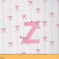 thumbnail image 1 of jejeloiu Initial Letter Z Fabric (5 Yards) Pink Bow Breathable Sewing Decor, 1 of 1