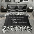 thumbnail image 1 of jejeloiu Inspirational Quote Theme 7-Piece Twin Bedding Sets,Wild Zebra Stripes Bedding Comforter Set,White Black Sheet Sets For Girls Boys,Microfiber Bedroom Decor Reversible, 1 of 8