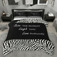 thumbnail image 1 of jejeloiu Inspirational Quote Theme Bedding Comforter Set,Wild Zebra Stripes Twin Comforter Sets,White Black Bedding Set For Girls Boys,Microfiber Bedroom Decor Reversible,2-Piece, 1 of 8