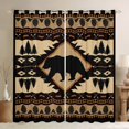 thumbnail image 1 of jejeloiu Jungle Animal Bear Blackout Curtains Set of 2 (52x84 Each),Rustic Pine Cone Window Curtains,Brown Beige Aztec Curtains and Drapes For Adults,Microfiber Bedroom Decor, 1 of 6