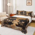 thumbnail image 1 of jejeloiu Jungle Animals Bear Full Size Sheets,Black Brown Bed Sheets For Boys Kids 4pcs, 1 of 7