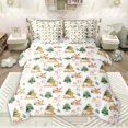 thumbnail image 1 of jejeloiu Jungle Bear Deer 7-Piece Twin Bedding Sets,Wild Rabbit Cartoon Mushroom Bedding Comforter Set For Girl Teens Reversible, 1 of 8