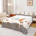 thumbnail image 1 of jejeloiu Jungle Cheetah Pattern Twin Sheet Sets,Orange Silver Glitter Print Twin Fitted Sheet,Cartoon Butterflies Flat Sheet For Girl,Breathable Home Decor,3 Pieces, 1 of 7