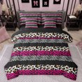 thumbnail image 1 of jejeloiu Jungle Cheetah Print 7 Pieces Bedding Comforter Set,Leopard Zebra Texture Full Bedding Set,Geometric Lines Abstract Fitted Sheet Flat Sheet For Teens,Super Cozy Room Decor Reversible, 1 of 8