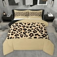 thumbnail image 1 of jejeloiu Jungle Cheetah Print Queen Comforter Set,Leopard Animal Texture Bedding Sets,Brown Black Bedding Comforter Set For Teens,Super Cozy Room Decor Reversible,3 Pieces, 1 of 8