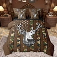 thumbnail image 1 of jejeloiu Jungle Deer Elk 7 Pieces Bedding Comforter Set,Brown Camo Camouflage Full Bedding Set,Rustic Farmhouse Cabin Fitted Sheet Flat Sheet For Teens,Super Cozy Room Decor Reversible, 1 of 8