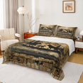 thumbnail image 1 of jejeloiu Jungle Deer Elk Queen Sheet Sets,Old Barn Door Flat Sheet,Retro Rustic Flowers Queen Fitted Sheet For Men Women,Microfiber Bedroom Decor,4 Pieces, 1 of 7