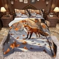 thumbnail image 1 of jejeloiu Jungle Fox Animal Queen Comforter Set,Autumn Fall Maples Bedding Comforter Set For Men Women Reversible 3 Pieces, 1 of 8