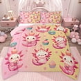 thumbnail image 1 of jejeloiu Kawaii Axolotl Full Size Comforter Sets,Sweet Dessert Cake Bedding Sets For Girls Women Reversible 3pcs, 1 of 8