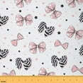 thumbnail image 1 of jejeloiu Kawaii Bow Knot Fabric by the Yard 5 Yards,Cartoon Bowtie Bow Fabric for Sewing,Pink Black White Home Decor Fabric by the Yard For Children,Breathable Home Decor, 1 of 1