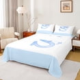 thumbnail image 1 of jejeloiu Kawaii Bow Tie Full Size Sheets,Initial Letter B Bed Sheets For Girls Teens 4 Pieces, 1 of 7