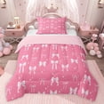 thumbnail image 1 of jejeloiu Kawaii Bow Tie Twin Comforter Sets,Cartoon Stars Print Bedding Set For Girls Teens Reversible 2 Pieces, 1 of 7