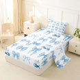 thumbnail image 1 of jejeloiu Kawaii Bow Tie Twin Sheet Sets,Blue Cherry Print Bedding For Girls Teens 3pcs, 1 of 6