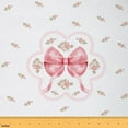 thumbnail image 1 of jejeloiu Kawaii Bowknot Bow Fabric by the Yard 1 Yard,Rustic Flower Floral Home Decor Fabric by the Yard,Pink White Sewing Fabric For Teens,Microfiber Bedroom Decor, 1 of 6