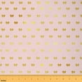 thumbnail image 1 of jejeloiu Kawaii Bowknot Bow Fabric by the Yard 2 Yards,Cute Bowtie Room Decor Fabric by the Yard,Gold Pink Fabric for Sewing For Children,Breathable Home Decor, 1 of 6