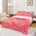 thumbnail image 1 of jejeloiu Kawaii Bowknot Bow Full Size Sheets,Red Bowtie Bed Sheets For Girls Teens 4pcs, 1 of 7