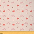 thumbnail image 1 of jejeloiu Kawaii Bowknot Fabric by the Yard 3 Yards,Orange Love Pattern Sewing Fabric,Pink Bowtie Fabric for Sewing For Children,Breathable Home Decor, 1 of 6