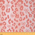 thumbnail image 1 of jejeloiu Kawaii Bowtie Fabric by the Yard 2 Yards,Girls Bow Knot Room Decor Fabric by the Yard,Orange Cheetah Print Fabric for Sewing,Breathable Bedroom Decorative, 1 of 6