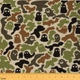 thumbnail image 1 of jejeloiu Kawaii Camo Ghost Fabric by the Yard 2 Yards,Halloween Theme Room Decor Fabric by the Yard,Green Black Brown Fabric for Sewing For Teens Girl,Super Cozy Room Decor, 1 of 6