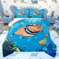 thumbnail image 1 of jejeloiu Kawaii Capybara Twin Comforter Sets,Brown Blue Bedding Set For Boys Kids Reversible 2-Piece, 1 of 8