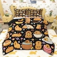 thumbnail image 1 of jejeloiu Kawaii Capybara Twin Comforter Sets,Cartoon Capybara Lover Bedding Set For Boys Kids Reversible 2pcs, 1 of 8