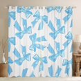 thumbnail image 1 of jejeloiu Kawaii Cartoon Bowtie Curtains Pack of 2 (42x84 Each),Dreamy Blue Bowknot Curtains Blackout For Girl Kids, 1 of 6