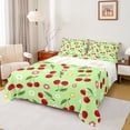 thumbnail image 1 of jejeloiu Kawaii Cherry Full Size Sheets,Cute Daisy Flower Bed Sheets,Green Red Sheet Sets For Children,Breathable Home Decor,4 Pieces, 1 of 7