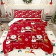 thumbnail image 1 of jejeloiu Kawaii Christmas Reindeer Bedding Comforter Set,Cartoon Santa Claus Snowman Twin Comforter Sets,Happy New Year Bedding Set For Girls Teens,Luxury Bedroom Decor Reversible,2 Pieces, 1 of 8