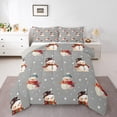 thumbnail image 1 of jejeloiu Kawaii Christmas Rsnowmen Bedding Comforter Set,Merry Xmas Twin Comforter Sets,Happy New Year Bedding Set For Girls,Microfiber Bedroom Decor Reversible,2 Pieces, 1 of 8