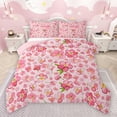 thumbnail image 1 of jejeloiu Kawaii Daisy Bedding Comforter Set,Cartoon Peach Blossom Twin Comforter Sets,Pink Flower Floral Bedding Set For Girls Teens,Microfiber Bedroom Decor Reversible,2pcs, 1 of 8