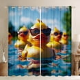 thumbnail image 1 of jejeloiu Kawaii Duck Blackout Curtains,Cartoon Animal Curtains Pack of 2 (38x45 Each),Yellow Blue Window Curtains For Girl Kids,Luxury Bedroom Decor, 1 of 6