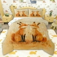thumbnail image 1 of jejeloiu Kawaii Fox Twin Comforter Sets,Jungle Wildlife Bedding Set For Boys Kids Reversible 2 Pieces, 1 of 8