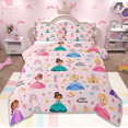 thumbnail image 1 of jejeloiu Kawaii Girl Queen Comforter Set,Magicl Princess Bedding Sets,Rainbow Castle Flowers Bedding Comforter Set For Child Girl,Microfiber Bedroom Decor Reversible,3 Pieces, 1 of 8