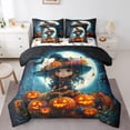 thumbnail image 1 of jejeloiu Kawaii Girls Twin Bedding Sets 7-Piece,Halloween Pumpkin Lantern Bedding Comforter Set,Colorful Rustic Flower Sheet Sets For Child,Ultra Soft Bedroom Decorative Reversible, 1 of 8