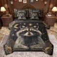thumbnail image 1 of jejeloiu Kawaii Raccoon 7 Pieces Bedding Comforter Set,Jungle Animals Full Bedding Set For Boys Kids Reversible, 1 of 8