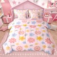 thumbnail image 1 of jejeloiu Kawaii Rainbow Daisy 7-Piece Twin Bedding Sets,Cute Cartoon Flower Floral Bedding Comforter Set,Girl Pink Sheet Sets For Kids Teens,Ultra Soft Home Decor Reversible, 1 of 8