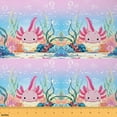 thumbnail image 1 of jejeloiu Kawaii Salamander Axolotl Fabric by the Yard 5 Yards,Magic Ocean Animal Fabric for Sewing,Sea Plant Coral Home Decor Fabric by the Yard For Children,Breathable Home Decor, 1 of 6
