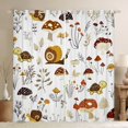 thumbnail image 1 of jejeloiu Kawaii Snail Turtle Blackout Curtains Set of 2 (52x84 Each),Rustic Mushroom Fuflower Window Curtains,White Brown Curtains and Drapes For Girls Kids,Super Cozy Room Decor, 1 of 6